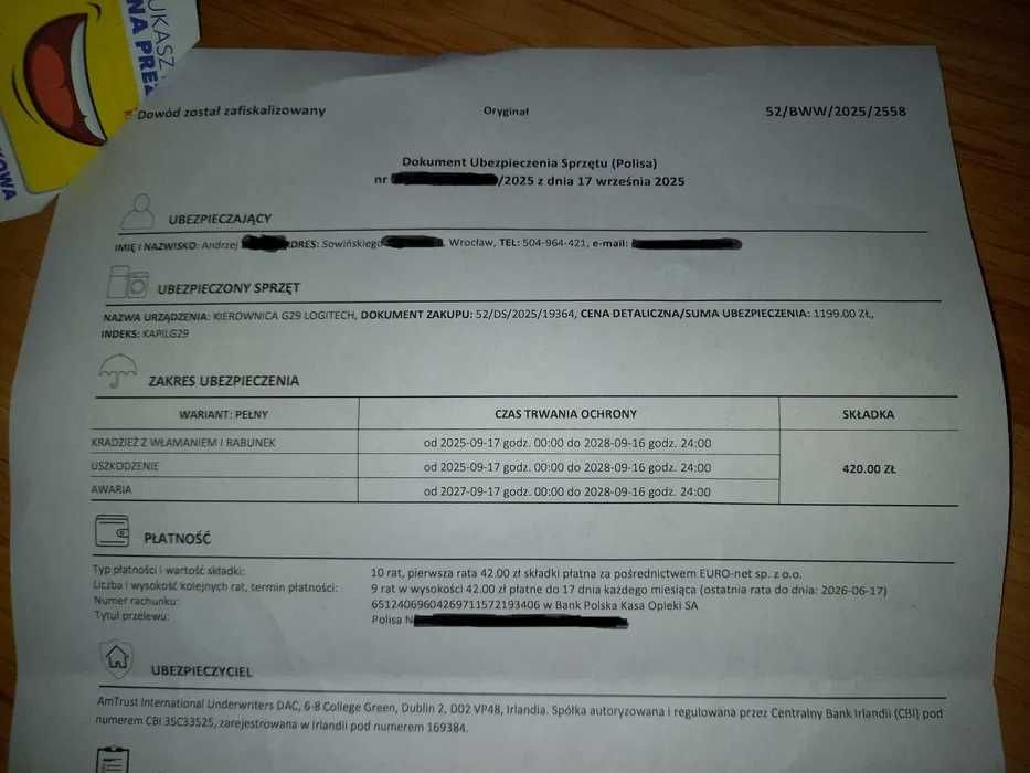 Kierownica Logitech G29