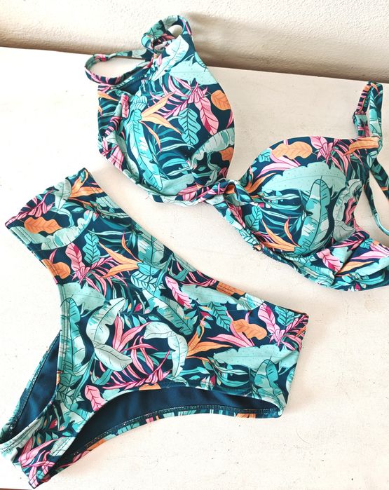 Bikini z wysokim stanem kolorowe s/m