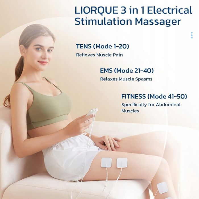 Elektrostymulator Mięśni EMS TENS Fitness LIORQUE KTR-2610