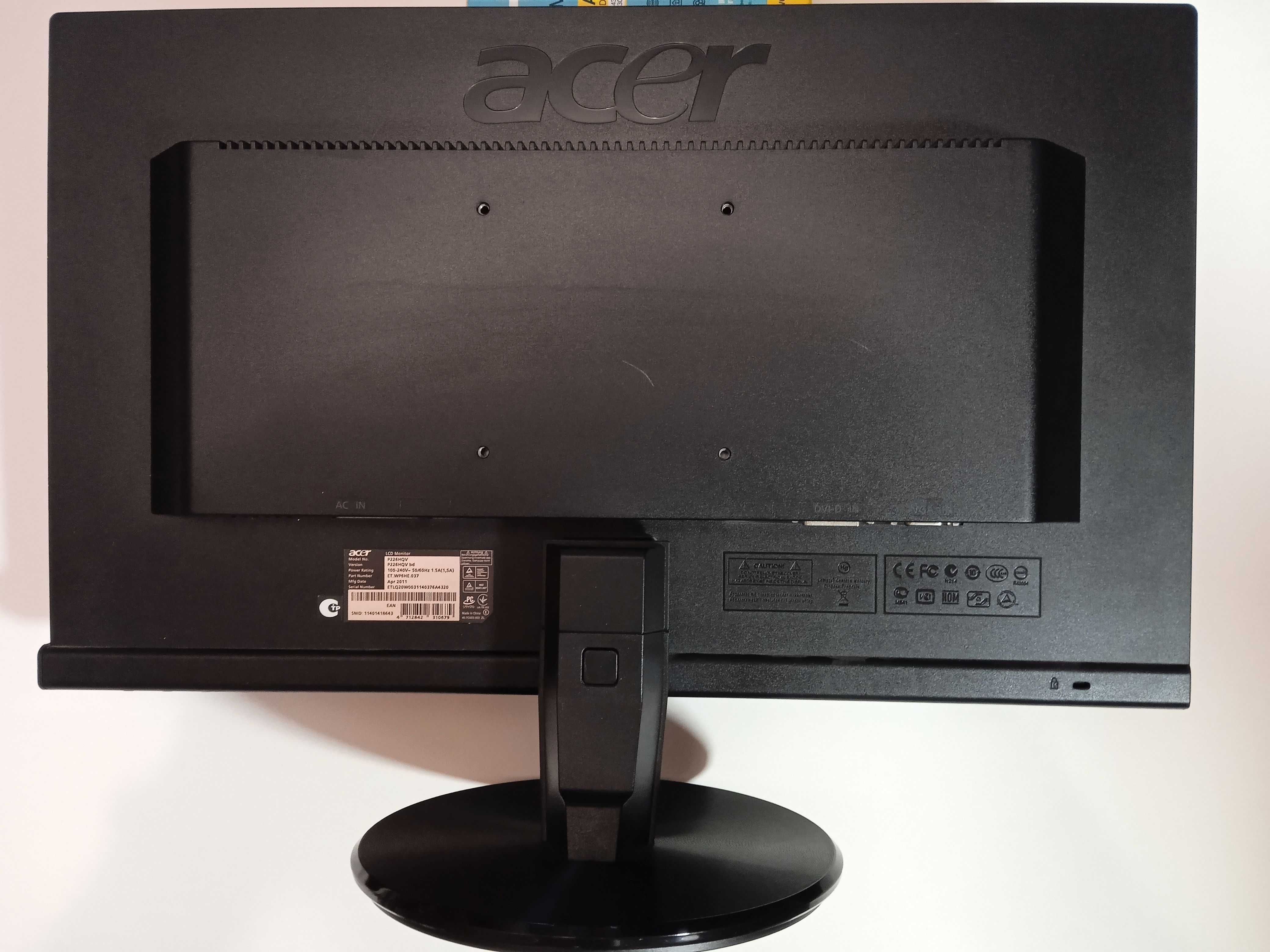 Монитор/монітор Acer P226HQ  22",
Full HD Чорний. Ідеальний стан.