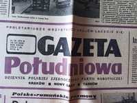 stara Gazeta Południowa unikat z 1975 r. PZPR – MPK w Krakowie
