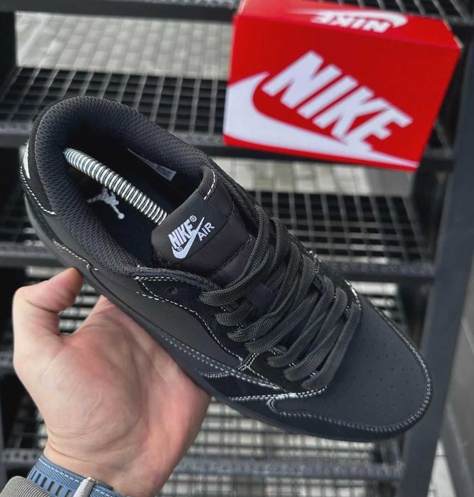 Кроссовки Найк мужские кожаные нубук черные Nike замшевые