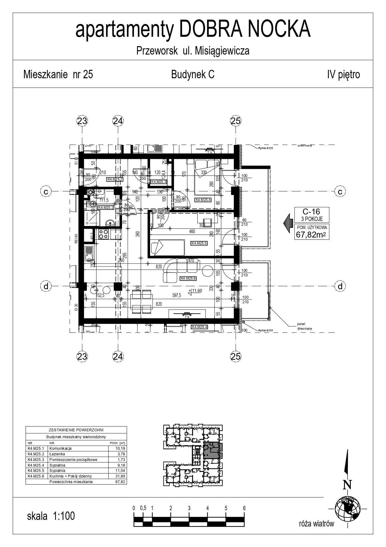 Lokal Mieszkalny 67,82 m²  Dobra Nocka blok C M25