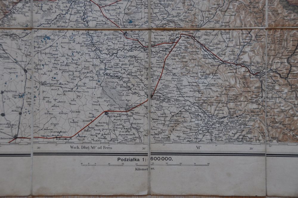 Mapa Galicji z pocz. XX w.
