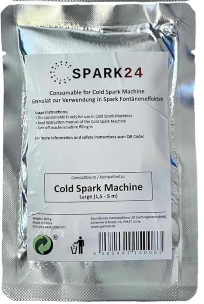 Recarga Saquetas maquina Spark fogo frio