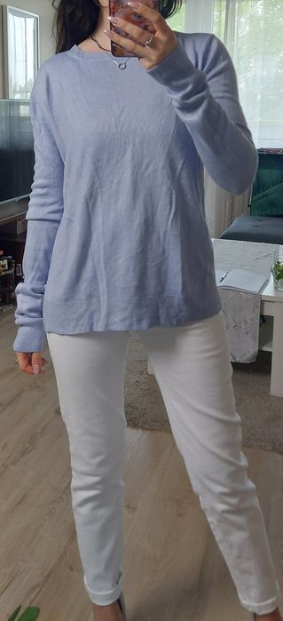 Fioletowy niebieski lekki cienki sweterek Marks&Spencer M&S S/M