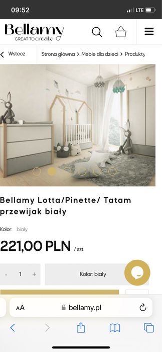 Przewijak do komody Bellamy Pinette Lotta Tatam biały