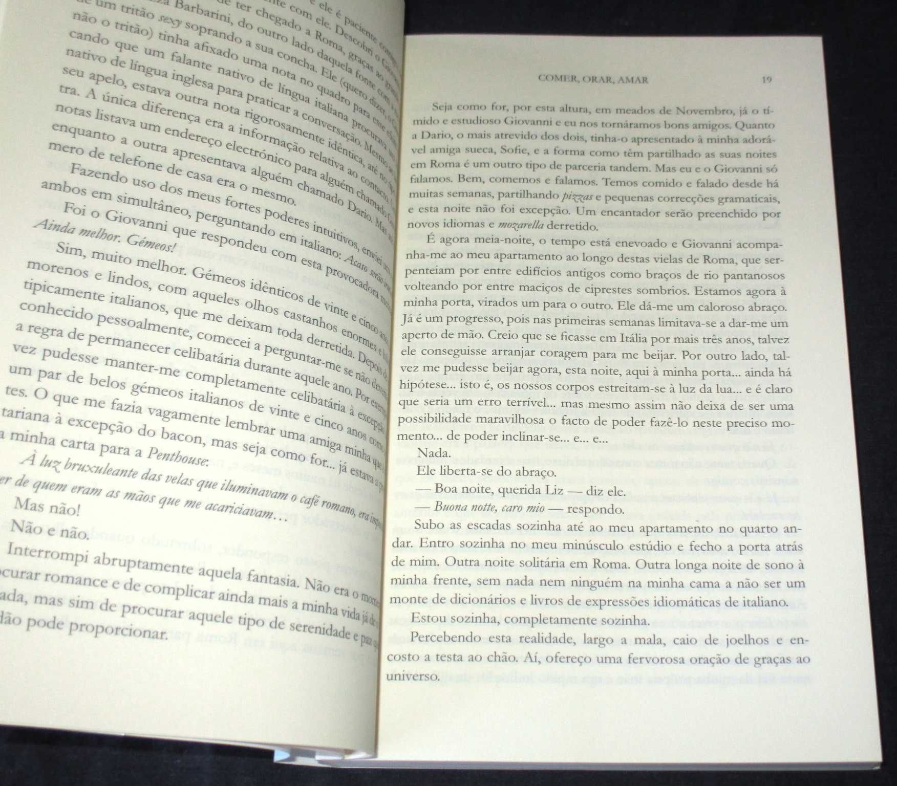 Livro Comer Orar Amar Elizabeth Gilbert