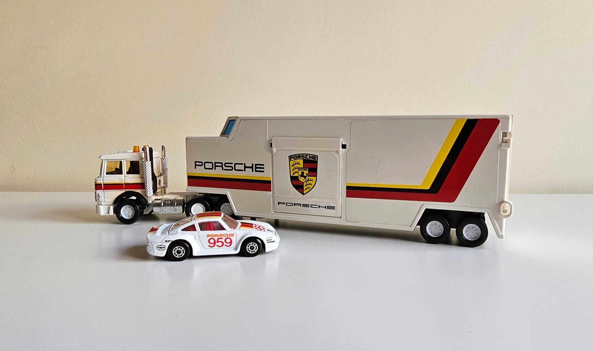 Matchbox Superkings K159 Camião Assistência e miniatura Porsche