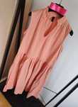 YAS morelowa bawełniana sukienka midi oversize S