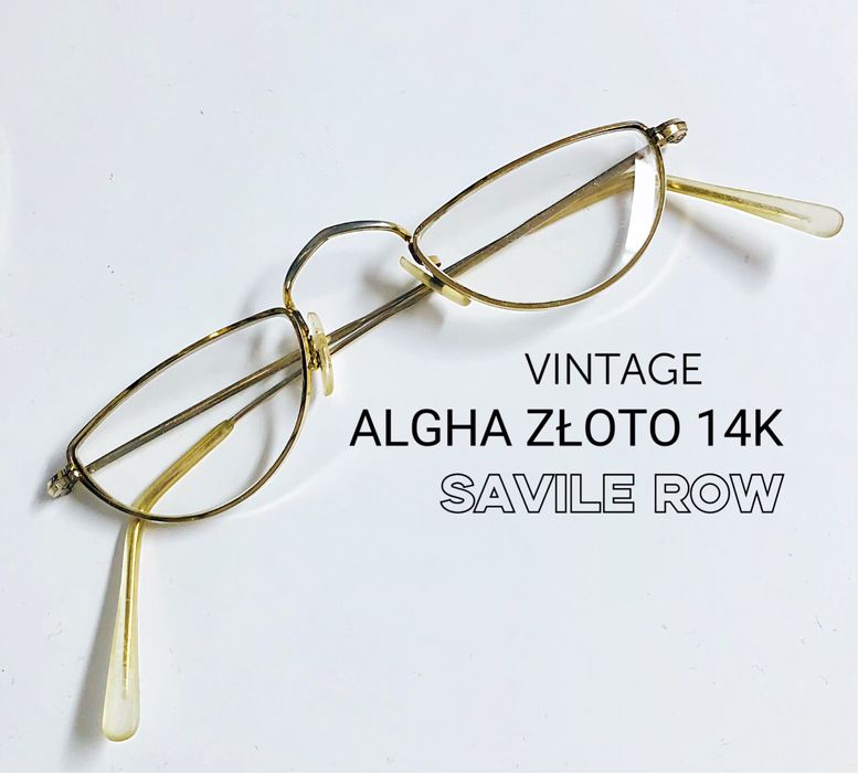 ALGHA Savile Row Zloto 14K unikatowe oprawki vintage złote moda potter