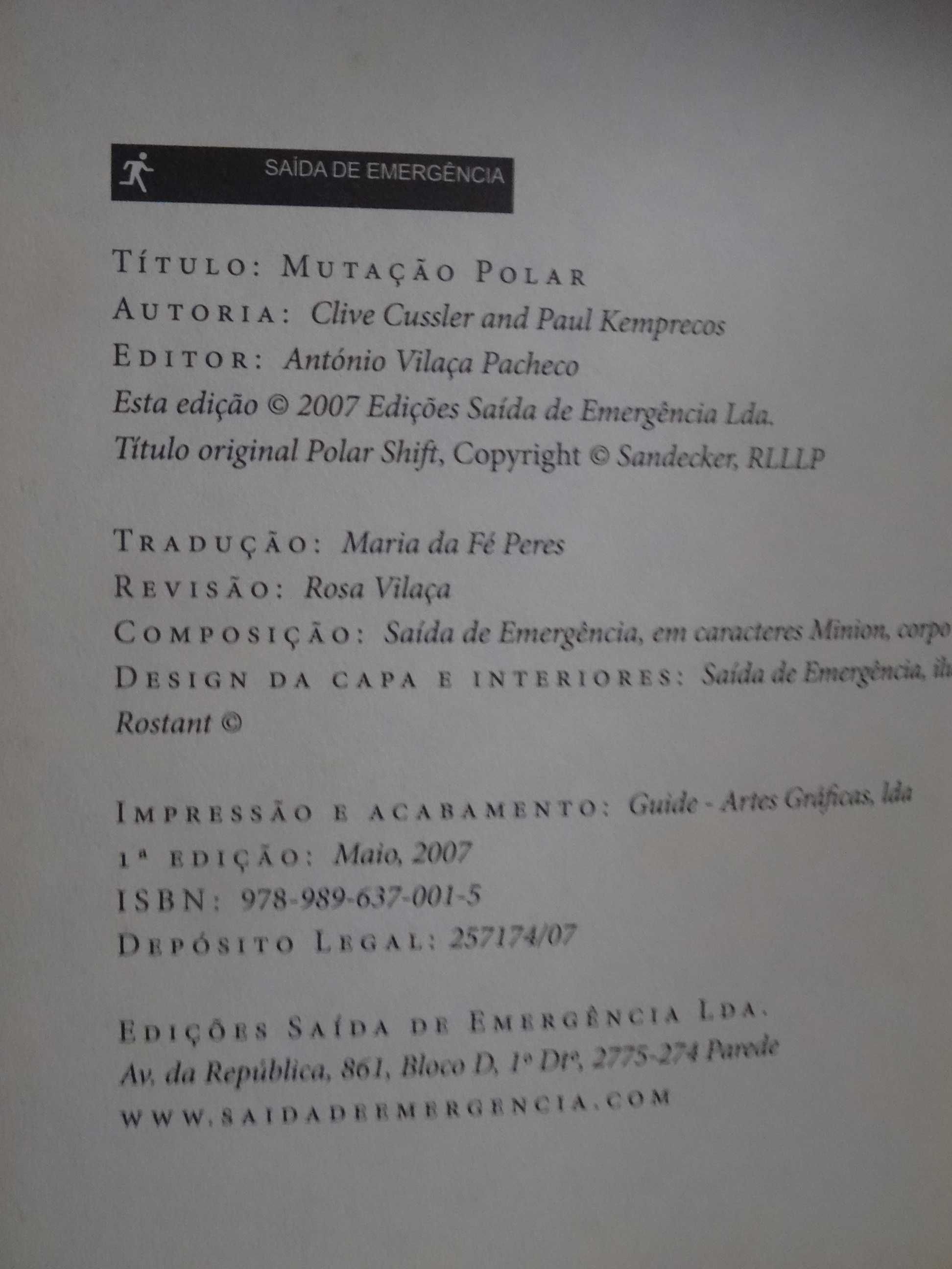 Mutação Polar de Clive Cussler - 1ª Edição