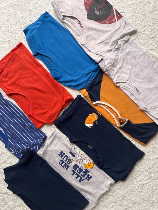 zestaw 9 shirtów z długim rękawem roz. 140
