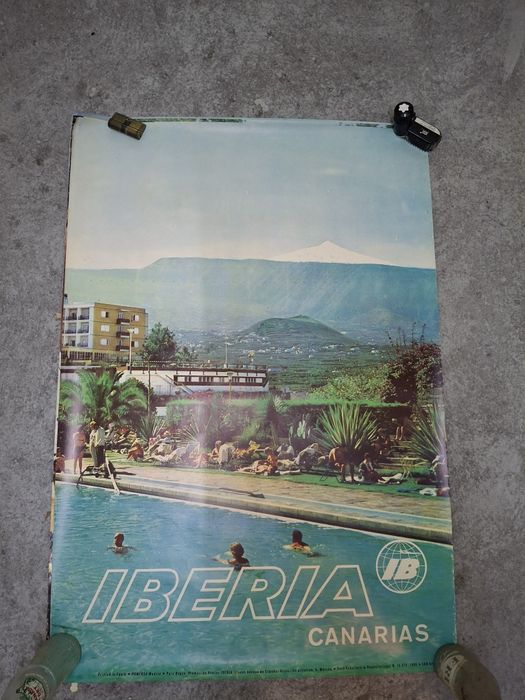 Grande cartaz promocional iberia canárias aviação