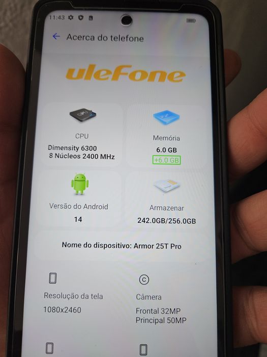 Ulefone 25t pro..256/6 gb