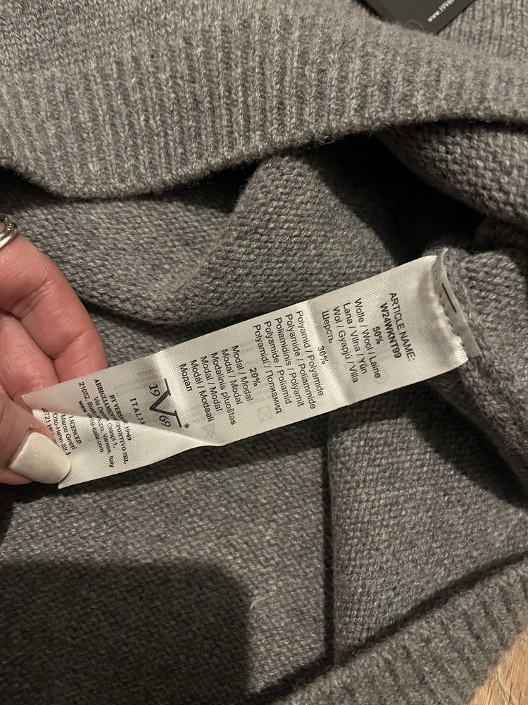Sweter oversize wełniany Versace xs s nowy z metka
