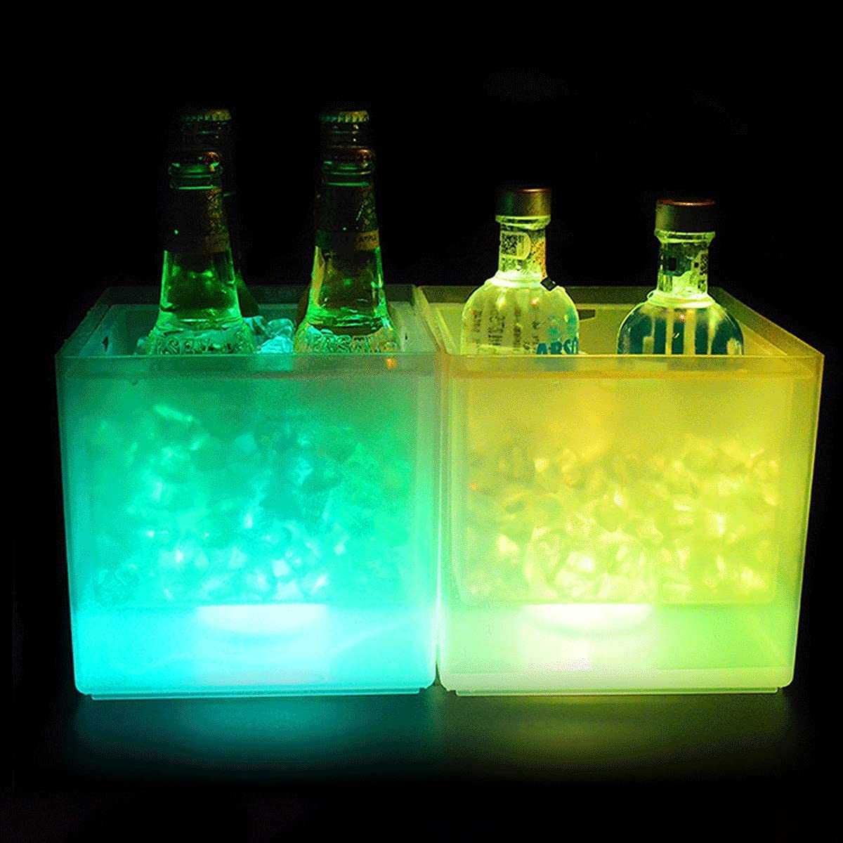 Cubo de gelo LED de 3,5 litros, com mudança de cor automática