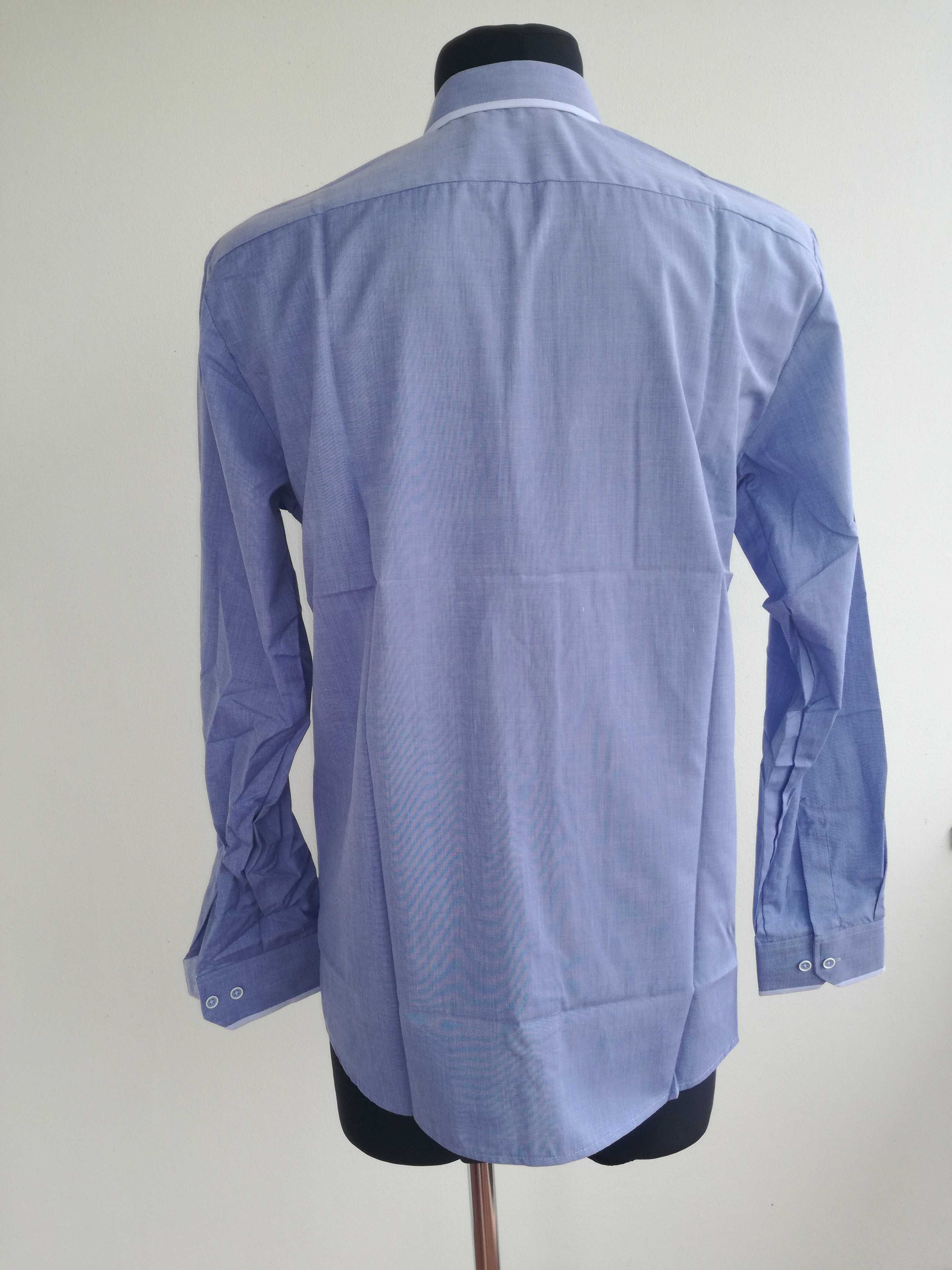 Koszula męska nowa 39-40 rozmiar 176-182 wzrost kolor niebieski