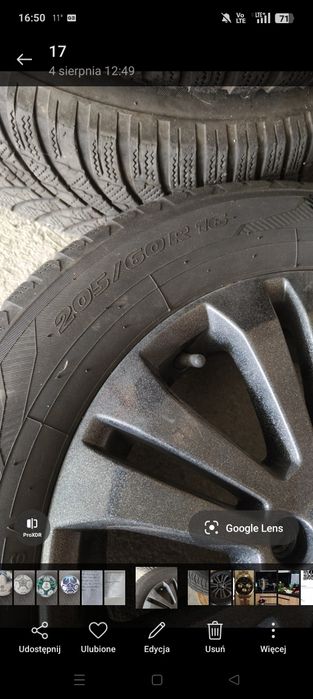 Alufelgi ford 16 cali + opony zimowe stan bardzo dobry