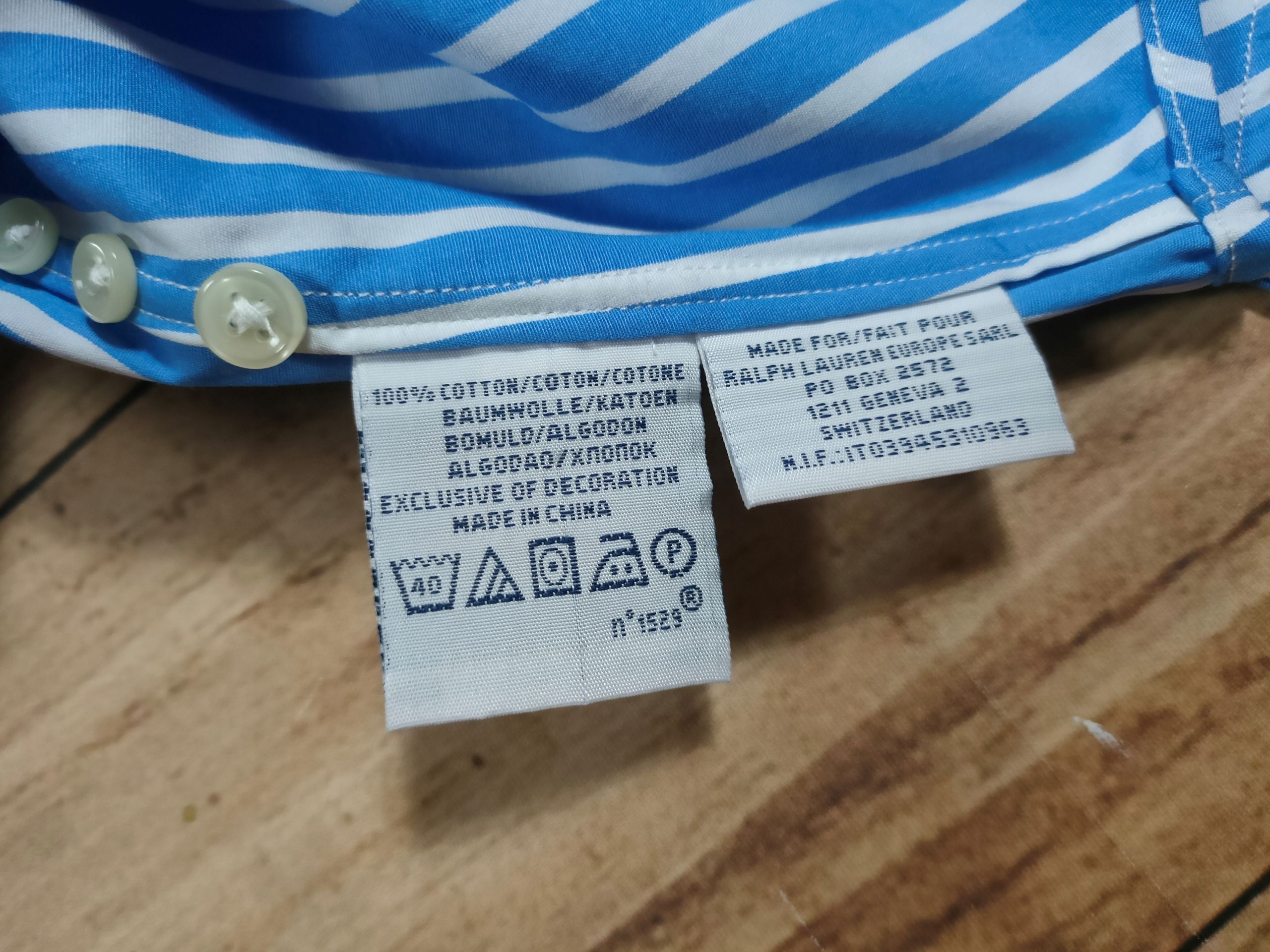 POLO RALPH LAUREN Koszula Męska w Prążki Nowa Logowana r. M/L