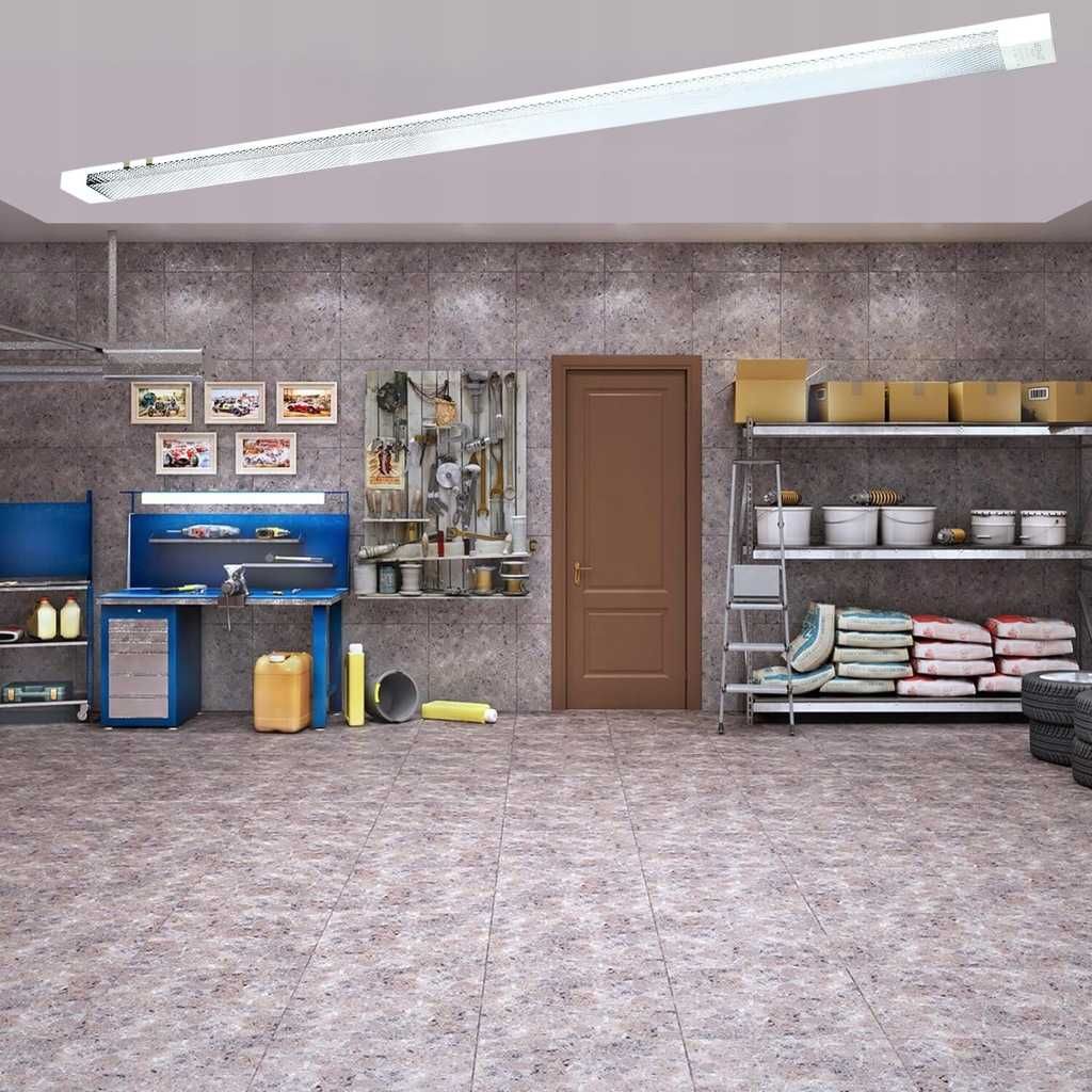 Lampa LED 120W 120cm Natynkowa Świetlówka do Garażu, Warsztatu