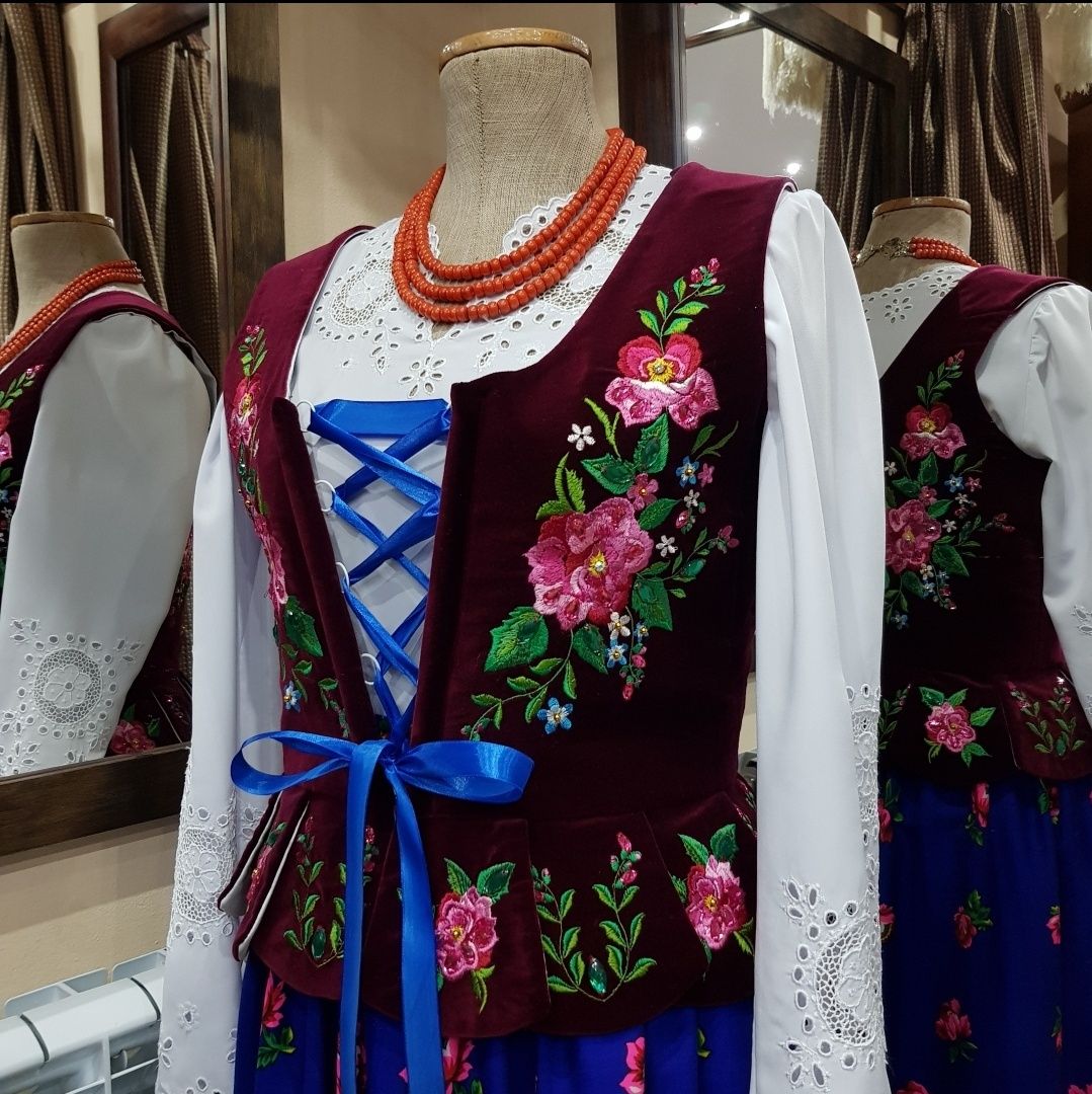 Nowy gorset góralski bogaty haft w kwiaty!