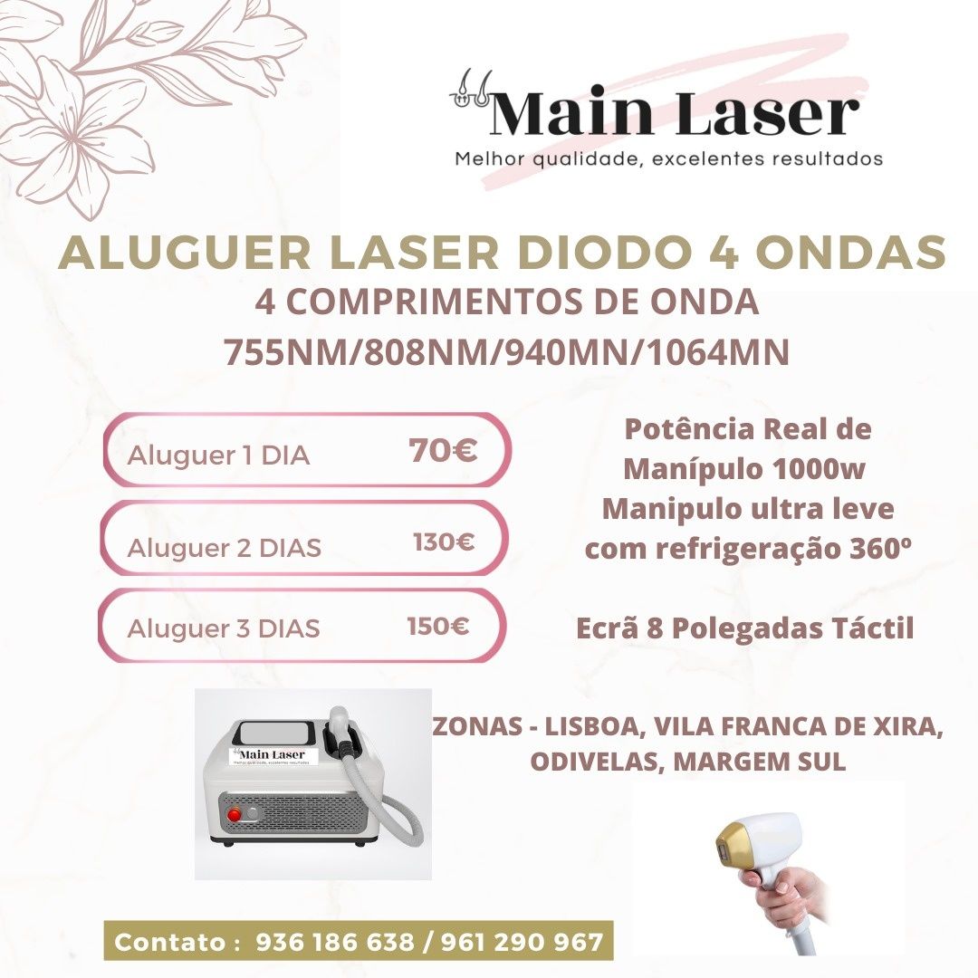 Aluguer Maquina Laser diodo 4 ondas