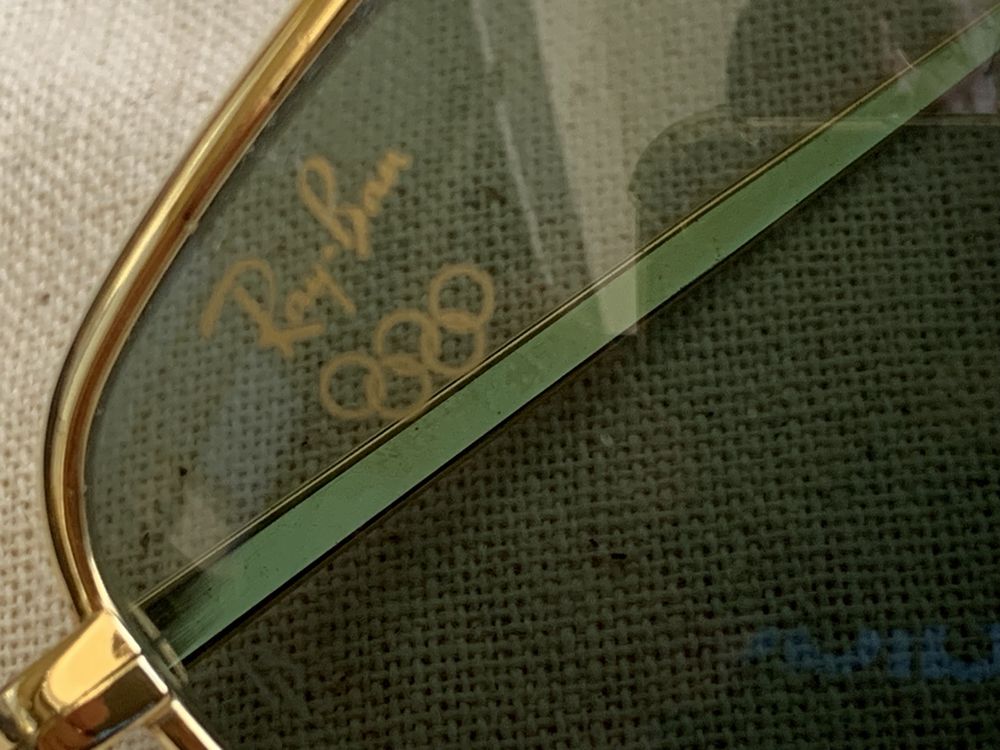 Óculos Ray-Ban vintage W1078 B&L Aviator Olympic Games