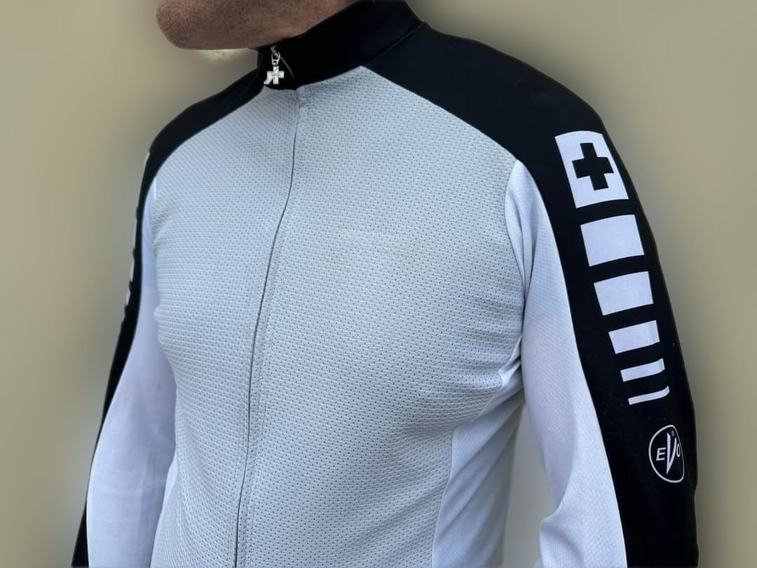 Вело Mens Assos Cycling Racing White Airblock Evo Jersey Jacket куртка