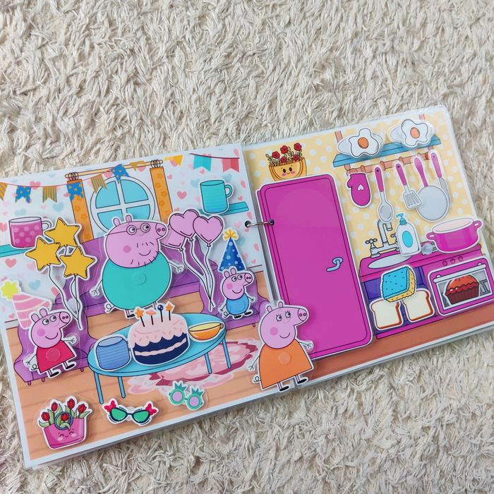 Свинка Пепа альбом на липучках гра на липучках Тока бока