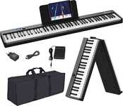 Składany Keyboard Pianino Fortepian z 88 Klawiszami MIDI Bluetooth