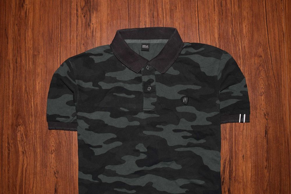 Replay Camo Polo (Мужская Футболка Поло Камо Реплей )