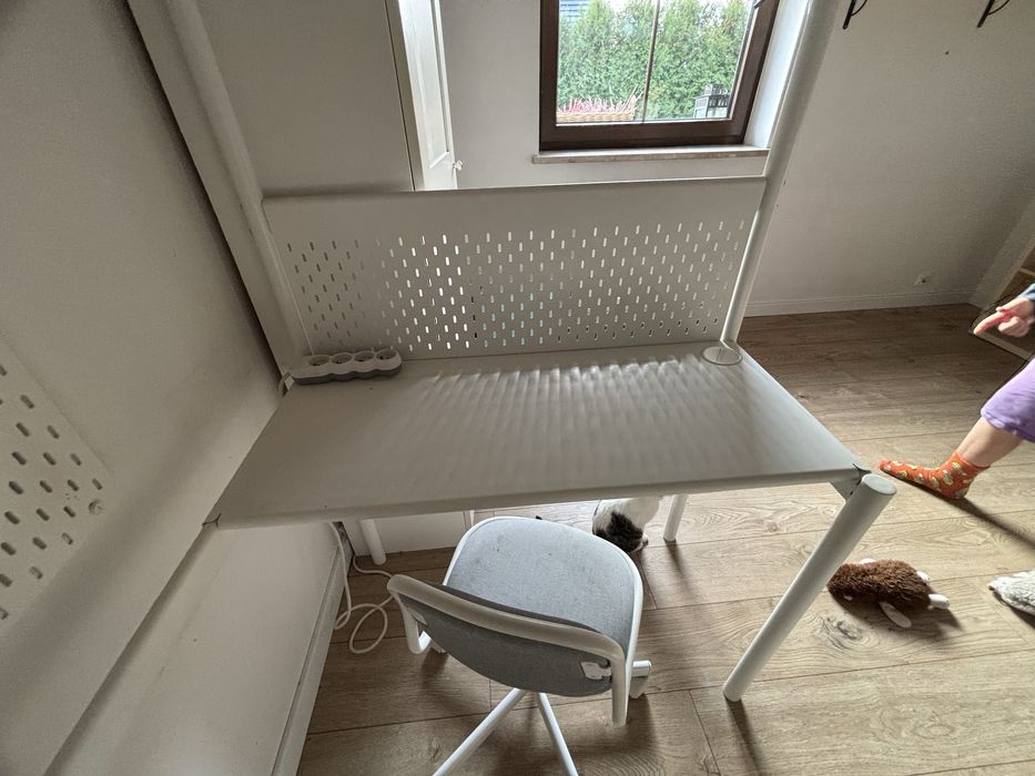 Łóżko piętrowe ikea Vitval + biurko i krzesło