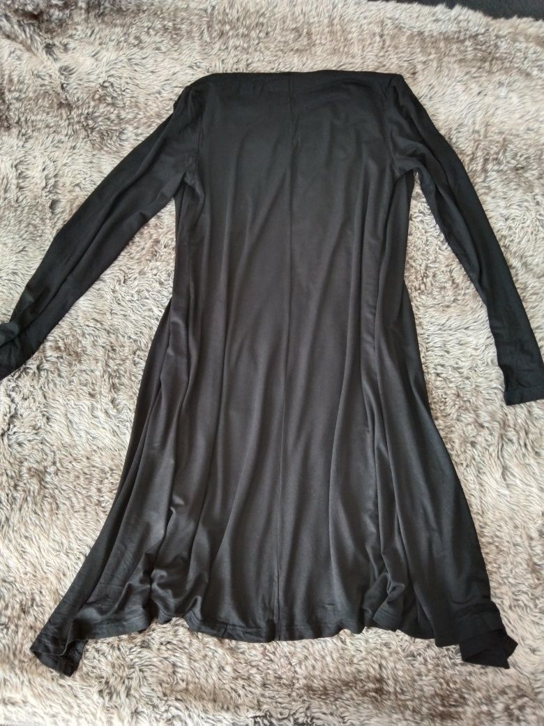 Sukienka bpc narzutka zebra beżowa szara czarna 36 38 S M