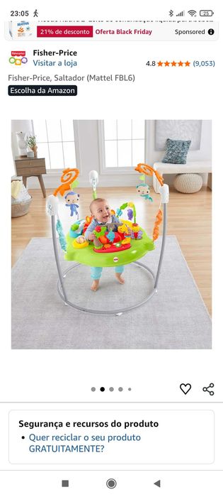 Saltador para bebé fisher-price