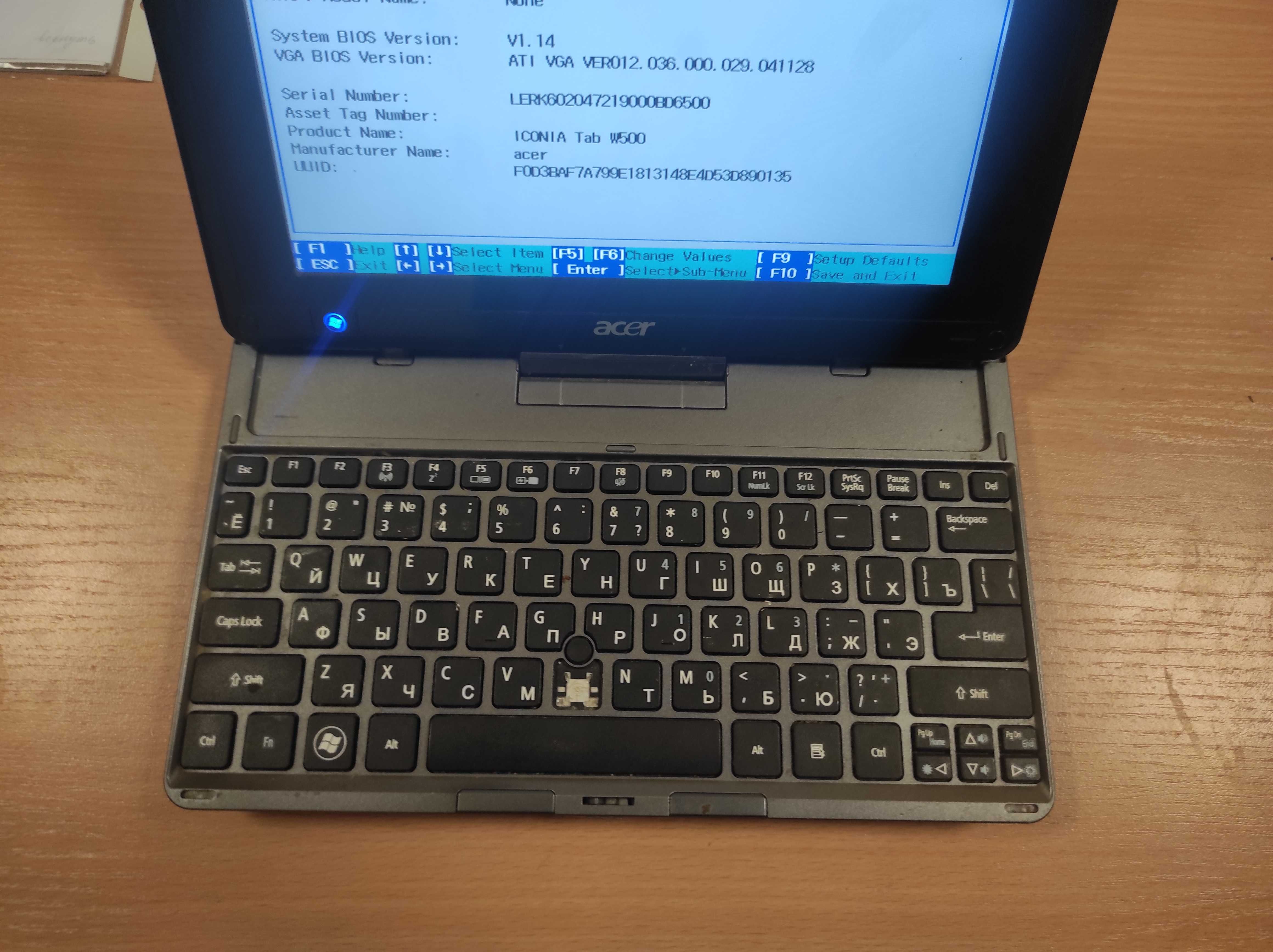 Acer iconia tab W500