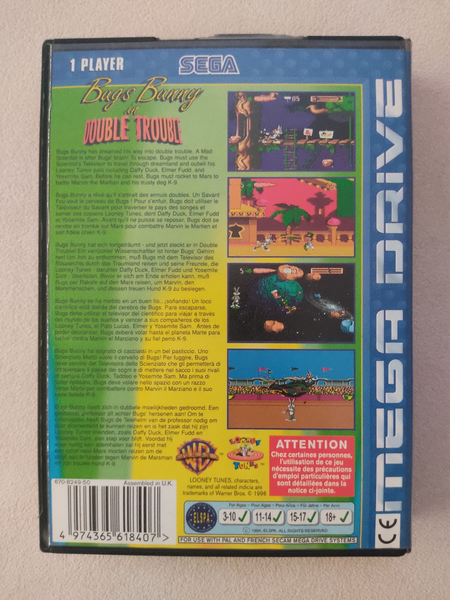 Bugs Bunny in Double Trouble (PAL Sega Mega Drive)