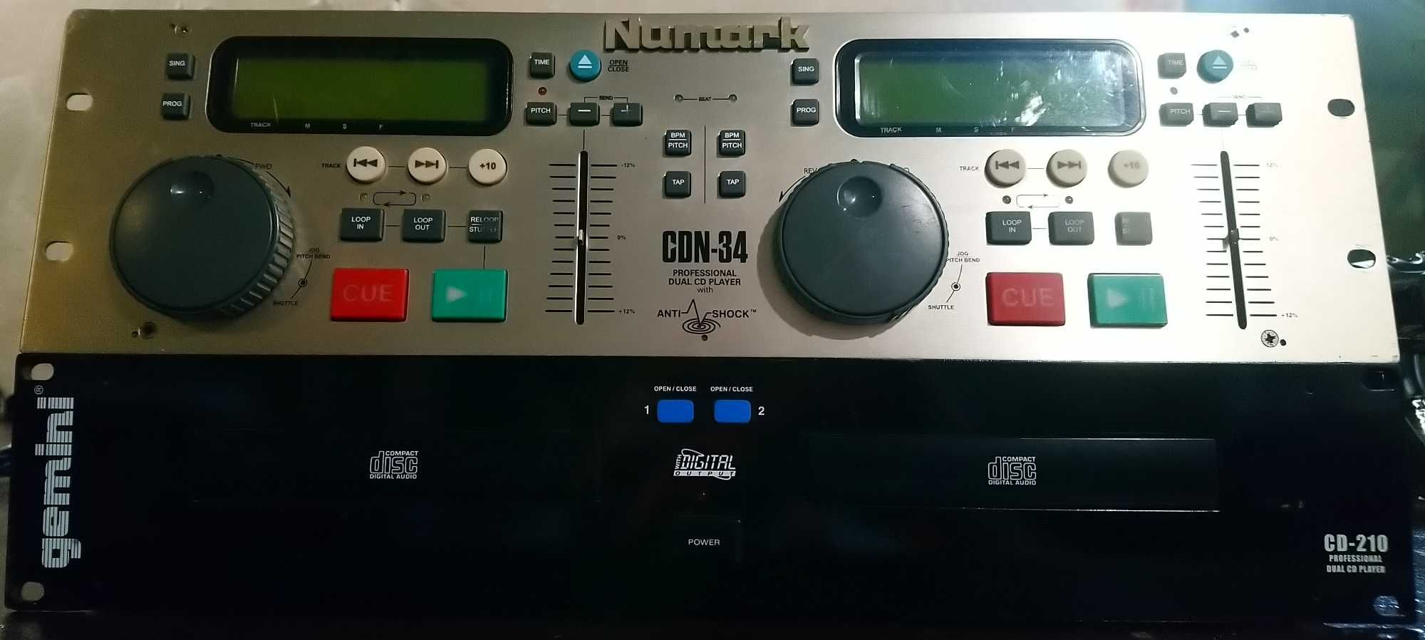 Dual Cd Players: Numark CDN-34, Citronic CD-I & Gemini CD210