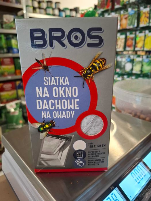 Moskitiera siatka na okno dachowe BROS 1,2 x 1,7m Biała