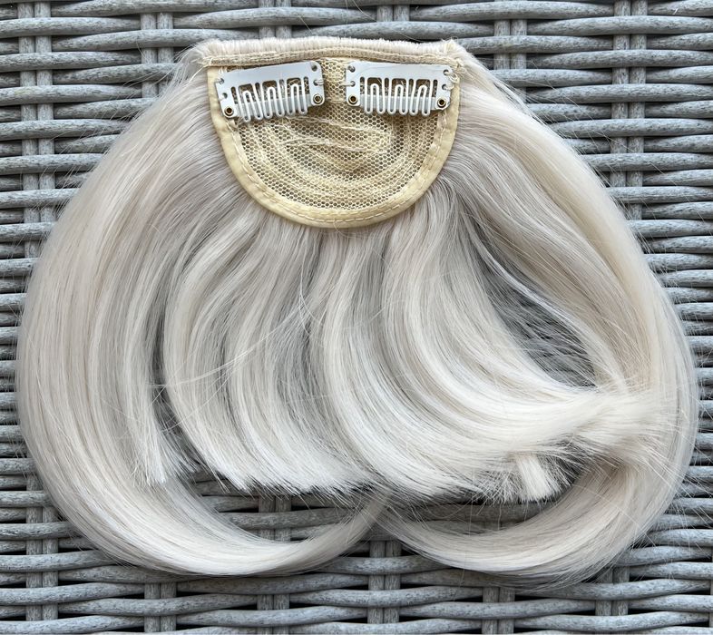 Premium Ultra włosy doczepiane, platynowy blond, grzywka upiększająca