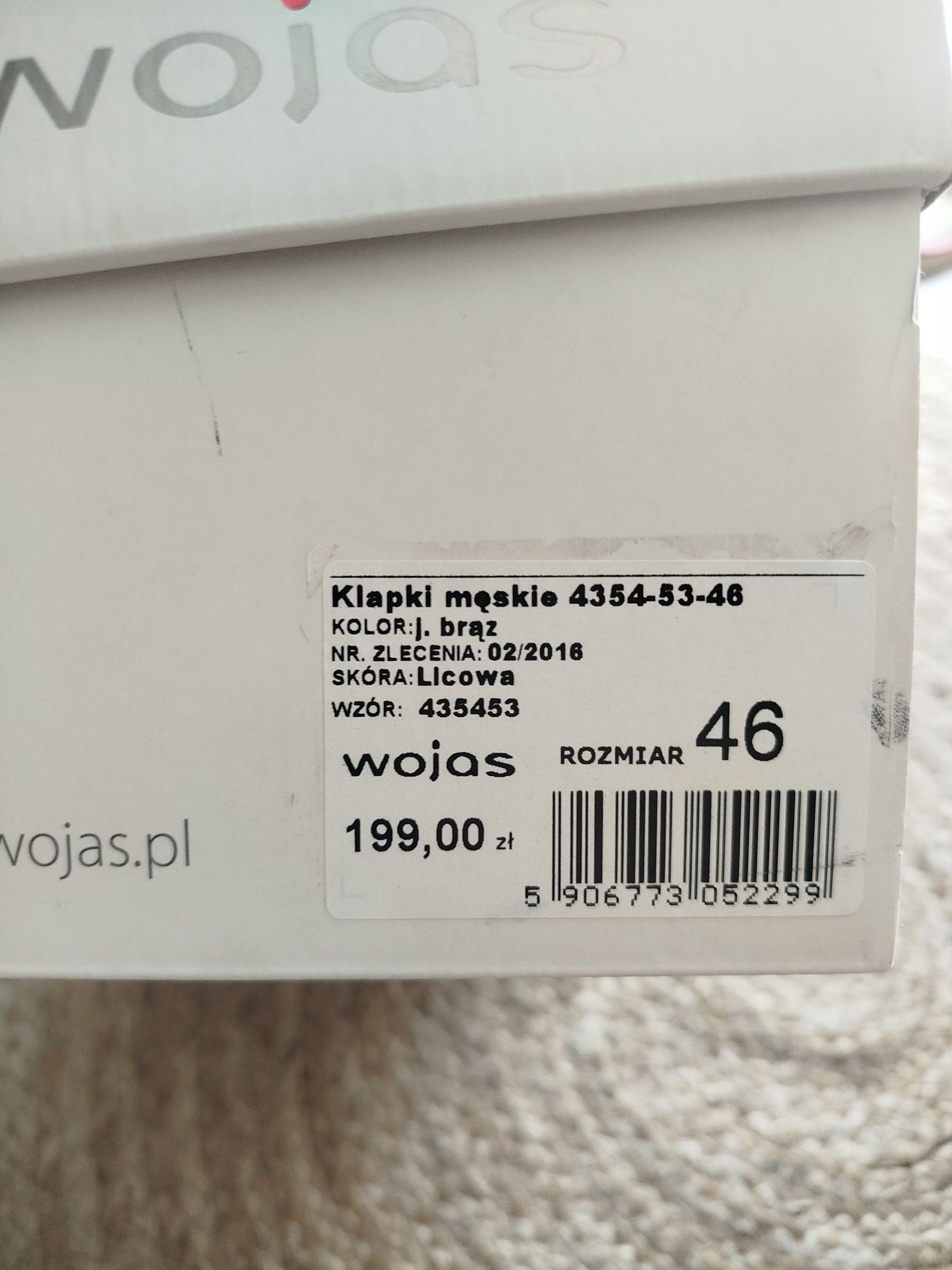 Klapki skórzane Wojas