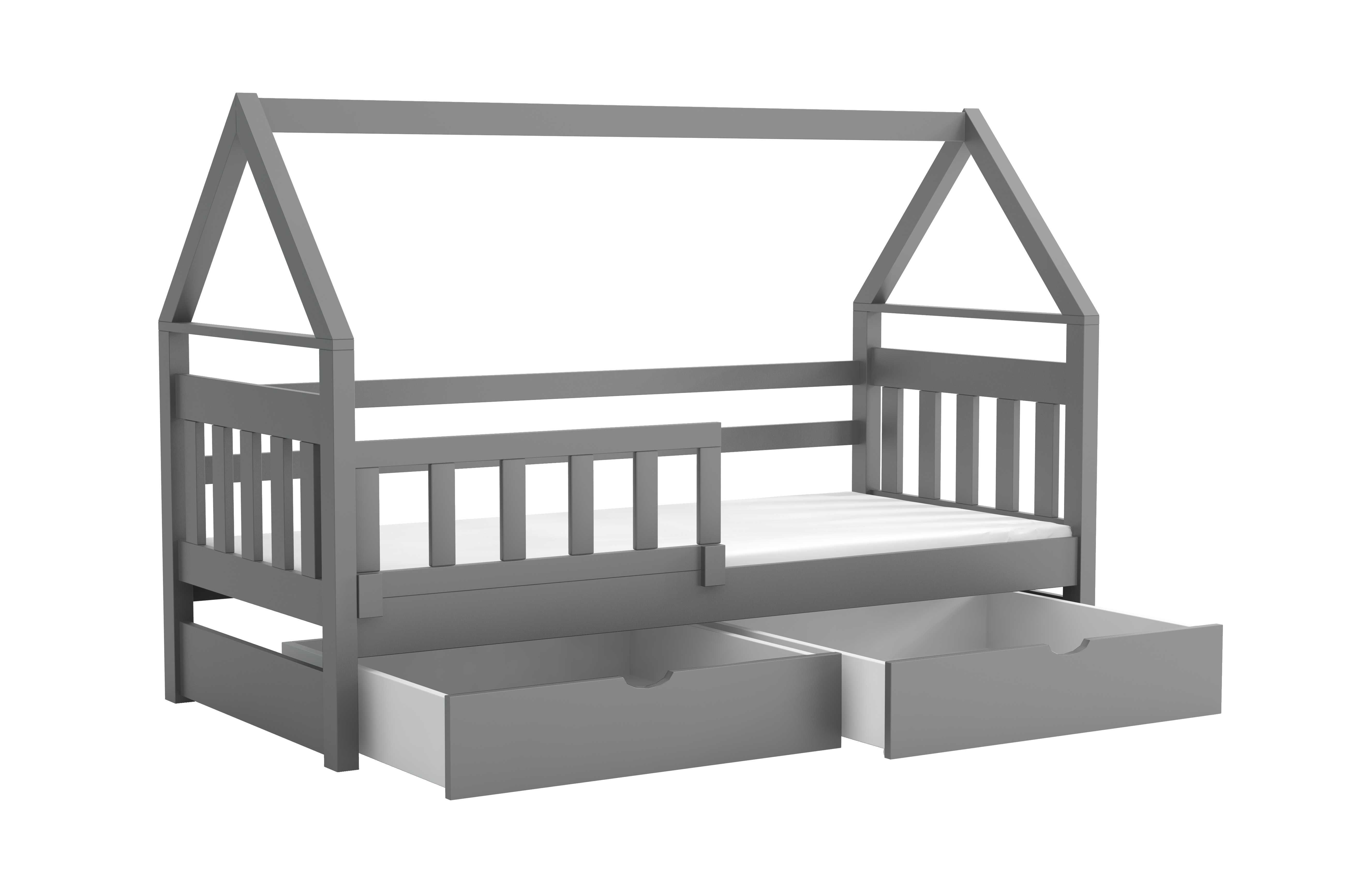 Łóżko dla dzieci DOMEK1, materac 160x75 lub 180x75 - dostawa cały kraj