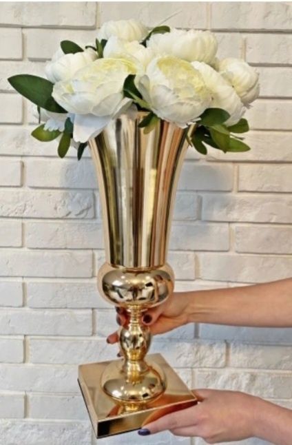 Wazon osłona metalowa glamour wazon flakon wys 42 cm