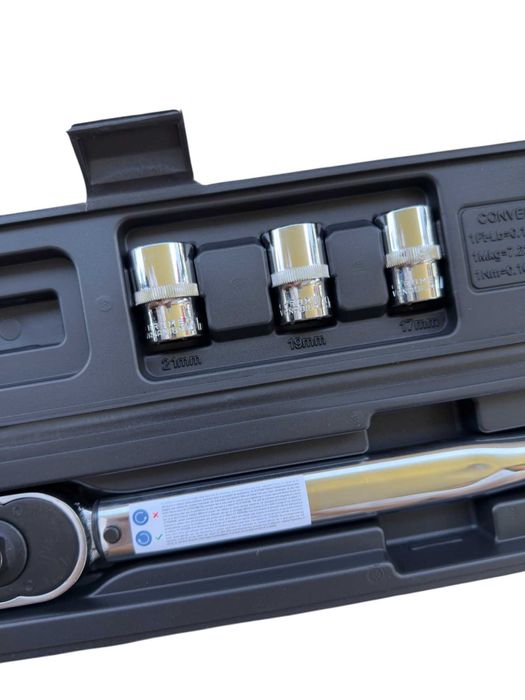 Klucz dynamometryczny - nasadki,przedłużka 1/2" 28-210Nm
