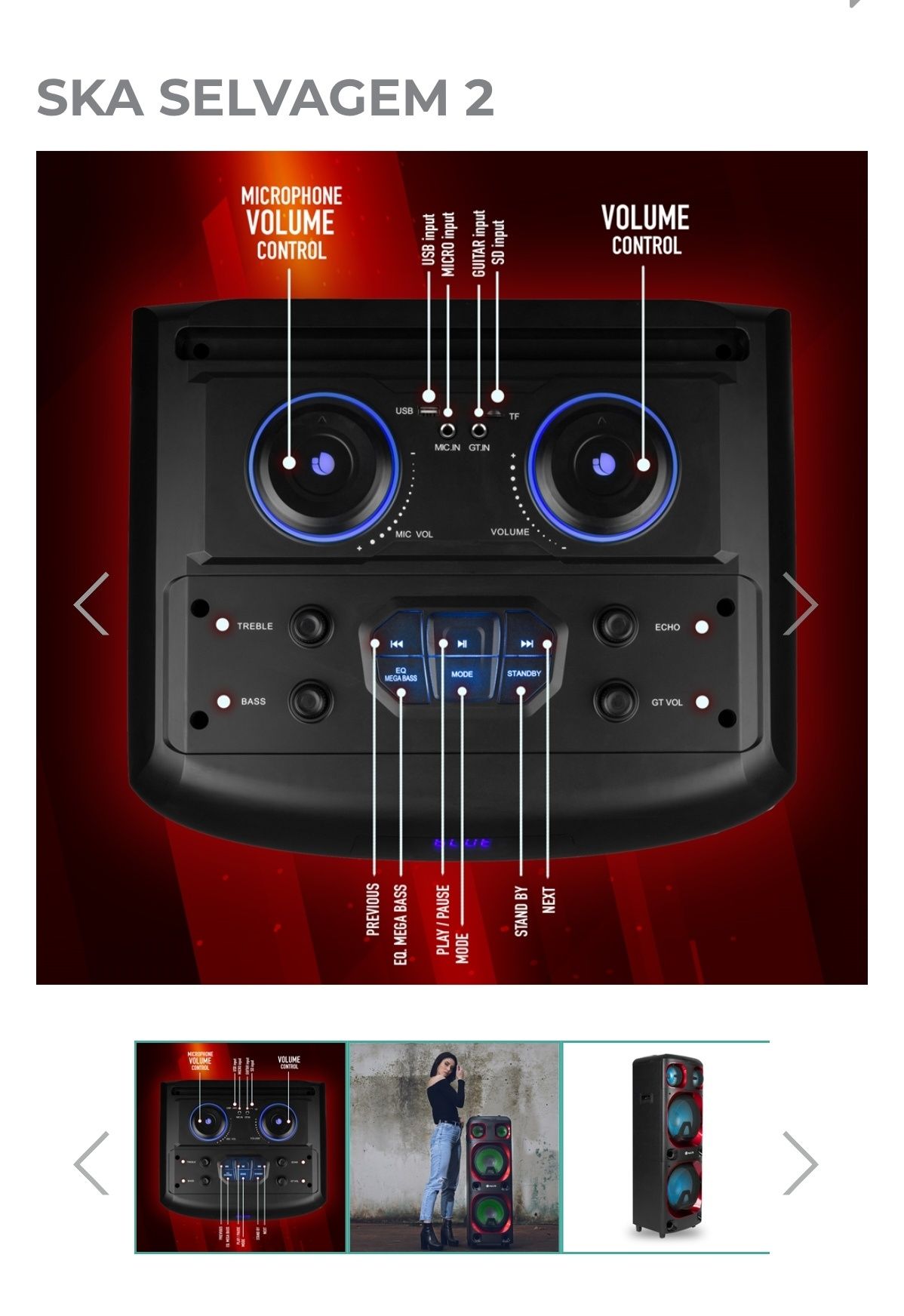 Coluna Ngs wild Ska 2 de 800w

Grande e potente sistema de música DJ p