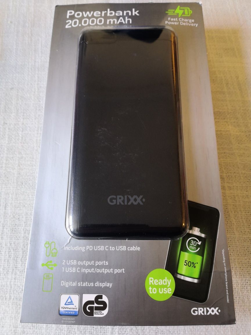 Повербанк Powerbank 20000 Grixx