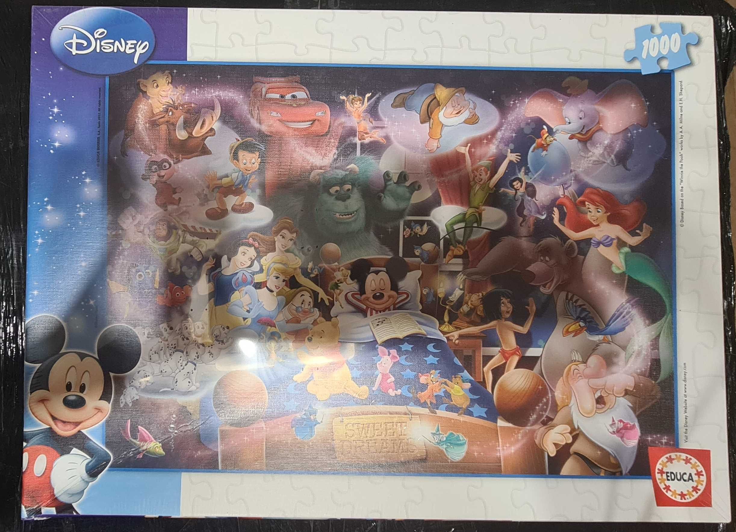 Puzzle Disney Educa 1000 Sen Mickey NOWE w folii Syrenka Lew Puchatek