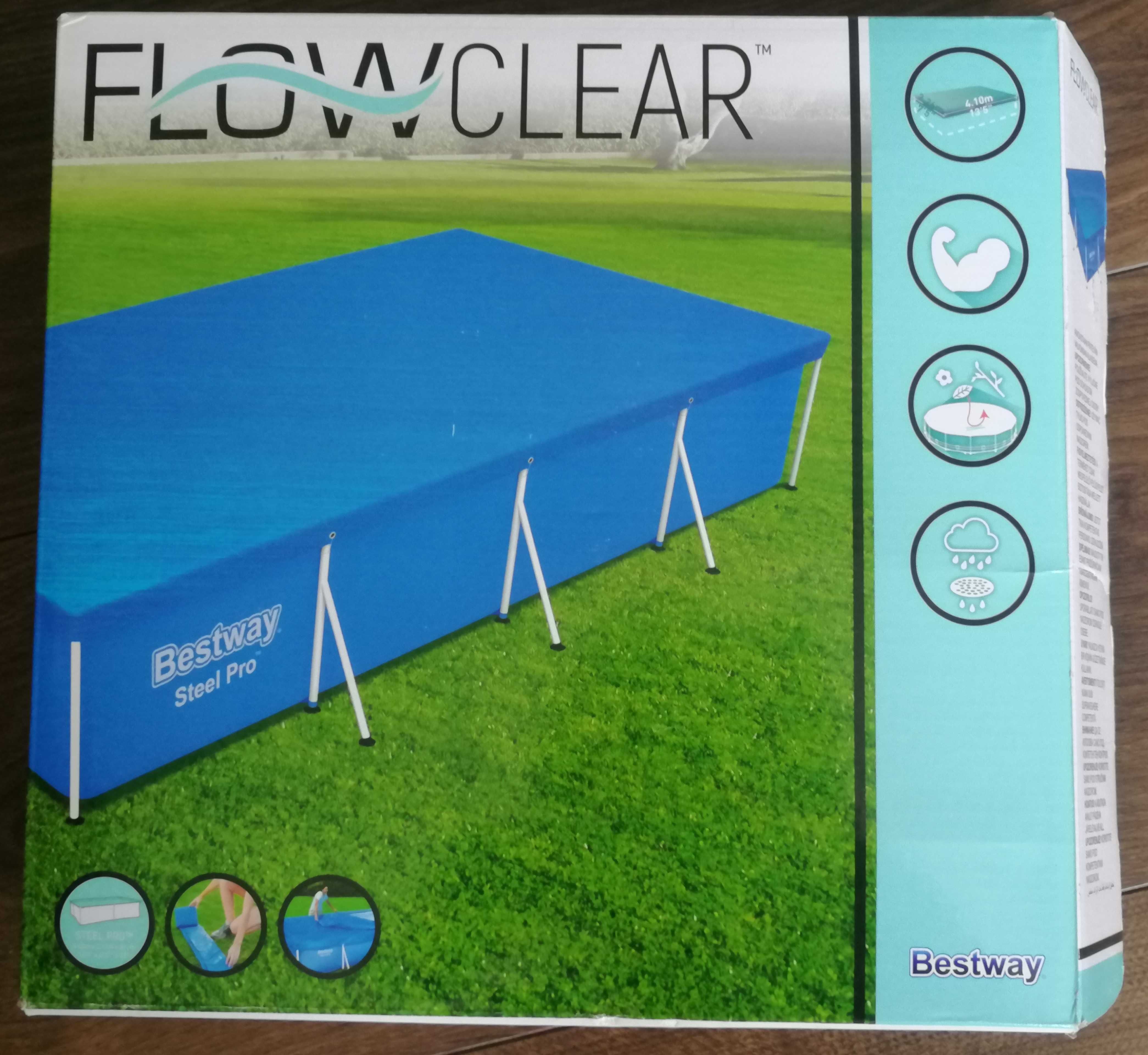 Plandeka pokrywa na basen 400x211x81 cm Bestway Flowclear używana