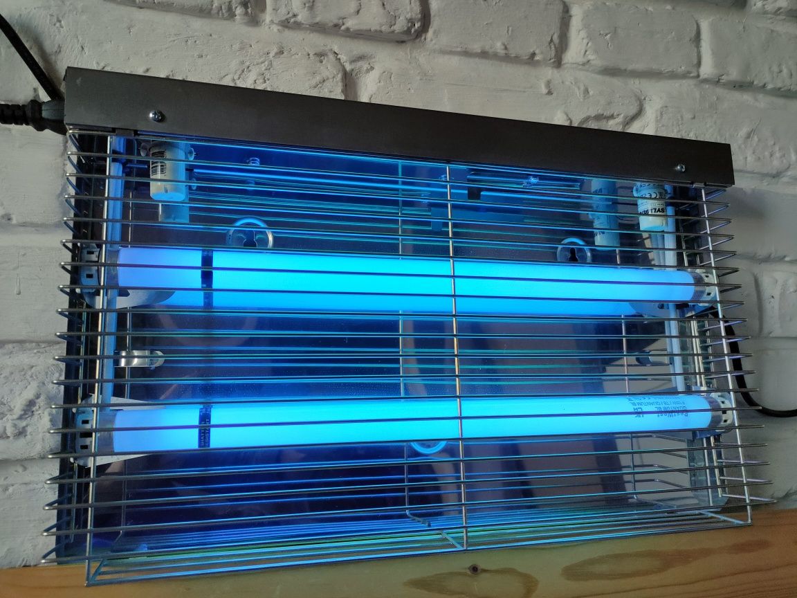 Okazja! Lampa UV Owadobójcza lepowa Pomel Trio Steel 2x15W