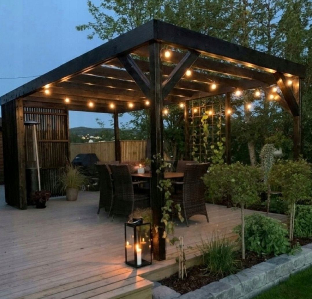 Girlanda ogrodowa Świetlna 5M 10x Żarówka LED E27 lampki